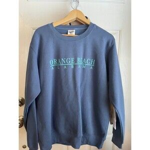 Pacific & Co Soft Yellow Orange Beach Alabama Sweatshirt Mens Size L New